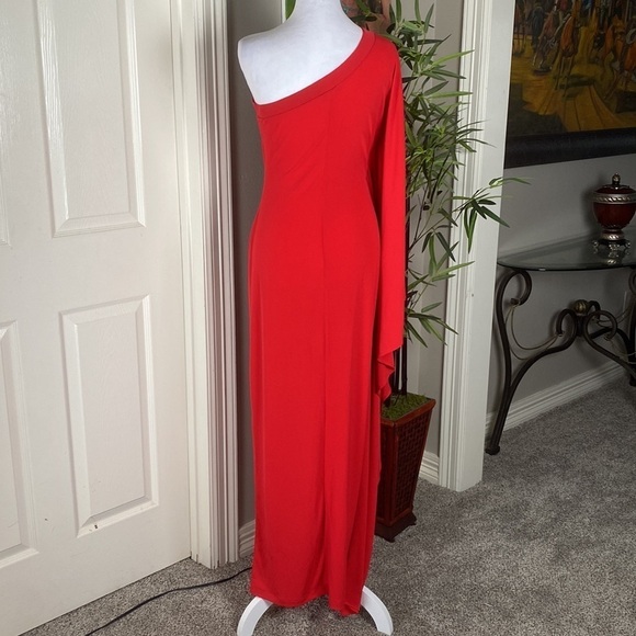 Venus One Shoulder One Sleeve Party Cocktail Long Maxi Dress Size S - Picture 4 of 9
